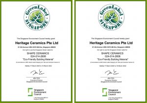How working with a Green Label Certified Supplier can benefit you – Heritage  Ceramics Pte Ltd